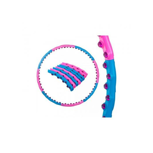 Hula Hoop fitnessz karika súlycsökkentéshez és masszázshoz, 100 cm átmérő, kék 
