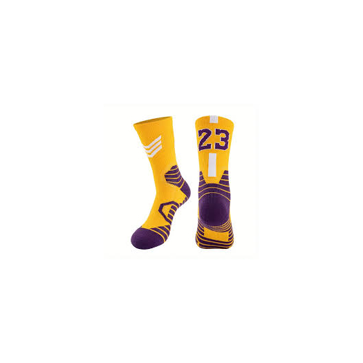   Crew Socks kosárlabda zokni lila/sárga
