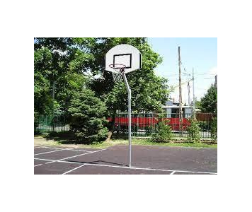 Streetball állvány lebetonozható 90x120 cm palánk 120 cm benyúlás, tűzihorganyzott