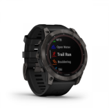 Garmin fenix 7X Pro Solar Carbon Grey fekete szilikon szíjjal pulzusmérő óra