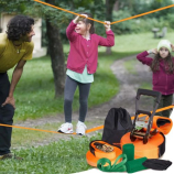 Slackline készlet edzőzsinórral, 