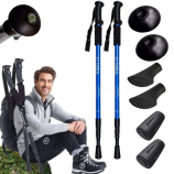 TÚRABOTOK GYALOGLÁSHOZ NORDIC WALKING BOTOK ÁLLÍTHATÓ ÖSSZECSUKHATÓ 2DB