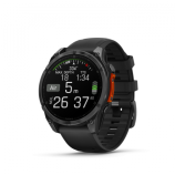 Garmin Fenix 8 Amoled 47mm Slate Gray fekete szilikon szíjjal pulzusmérő óra