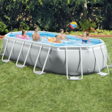 INTEX PRISM FRAME Téglalap alakú medence 400x200x122 cm szűrőrendszerrel 220–240V 26790NP