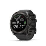 Garmin Fenix 8 Amoled 51mm Sapphire Carbon Gray DLC fekete/sötétszürke szilikon szíjjal pulzusmérő óra