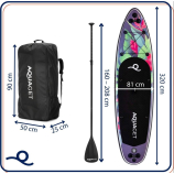AQUAGET 2026 SUP DESZKA 320 cm 150 kg terhelhetőség