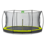 EXIT Silhouette talajra szerelhető trambulin ø427cm biztonsági hálóval
