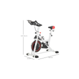 Homcom fitnesz kerékpár, 7 szint, LCD kijelző, 103 x 53 x 110-114 cm, fehér-fekete