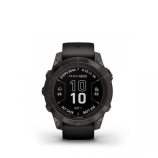 Garmin fenix 7X Pro Sapphire Solar Carbon Gray DLC Fekete Szíjjal pulzusmérő óra