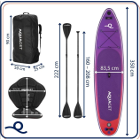 AQUAGET 2026 SUP DESZKA 350 cm 220 kg terhelhetőség