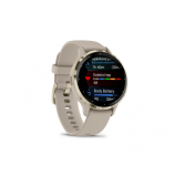 Garmin Venu 3s Soft Gold / French Gray Szilikon szíjjal