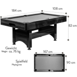 GamesPlanet Biliárdasztal felszereléssel barna/antracit  6'