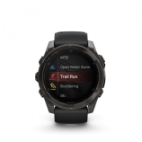 Garmin Fenix 8 Amoled 51mm Sapphire Carbon Gray DLC fekete/sötétszürke szilikon szíjjal pulzusmérő óra