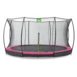 EXIT Silhouette talajra szerelhető trambulin ø427cm biztonsági hálóval