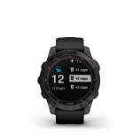 Garmin fenix 7 Pro Sapphire Solar Carbon Grey DLC Titánium fekete szilikon szíjjal pulzusmérő óra