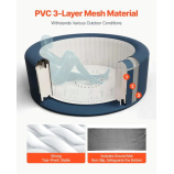 VEVOR felfújható pezsgőfürdő, 2-4 személyes kapacitás