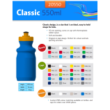 Kulacs Classic 550 ml tetszőleges emblémával tetszőleges színben