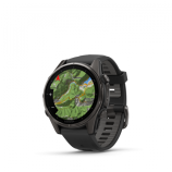 Garmin Fenix 8 Amoled 43mm Sapphire Carbon Gray Titanium DLC fekete/sötétszürke szilikon szíjjal pulzusmérő óra