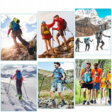 TÚRABOTOK GYALOGLÁSHOZ NORDIC WALKING BOTOK ÁLLÍTHATÓ ÖSSZECSUKHATÓ 2DB