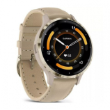 Garmin Venu 3s Soft Gold / French Gray Szilikon és Bőr szíjjal