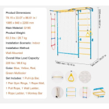 beltéri mászóka kisgyermekeknek, 7 az 1-ben mászókészlet acél svédlétrával,