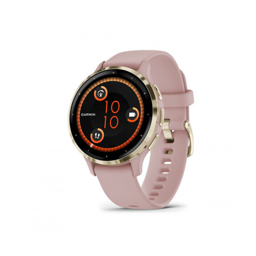 Garmin Venu 3s Soft Gold / Dust Rose Szilikon szíjjal