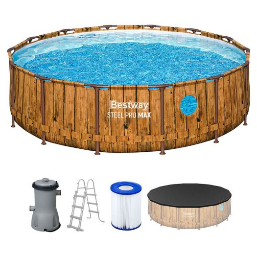 BESTWAY Steel Pro Max Splashview Fémvázas medence szett, 427 x 107 cm 561JM