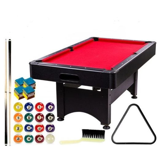 GamesPlanet® Biliárdasztal TRENDLINE Piros 6ft 184 x 108 cm