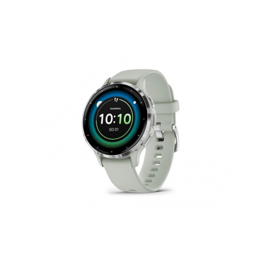 Garmin Venu 3s Sage / Silver Frame Szilikon szíjjal