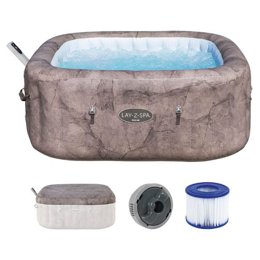 BESTWAY Lay-Z-Spa Rome EnergySense Smart AirJet Felfújható jakuzzi,180 x 180 x 71 cm 6001K