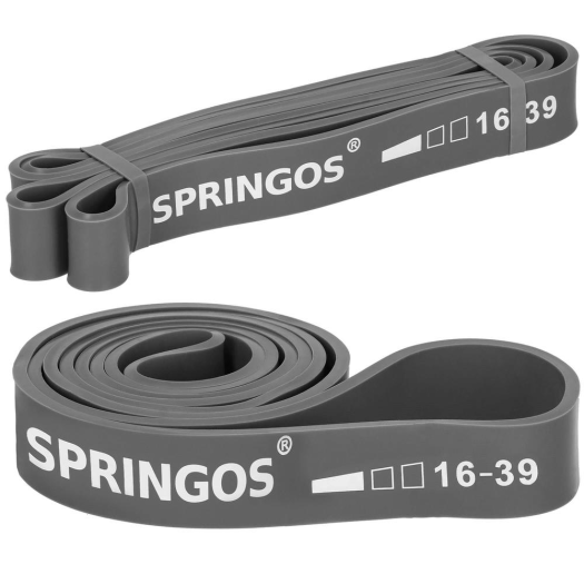 Springos erősítő gumiszalag 16-39kg Szürke