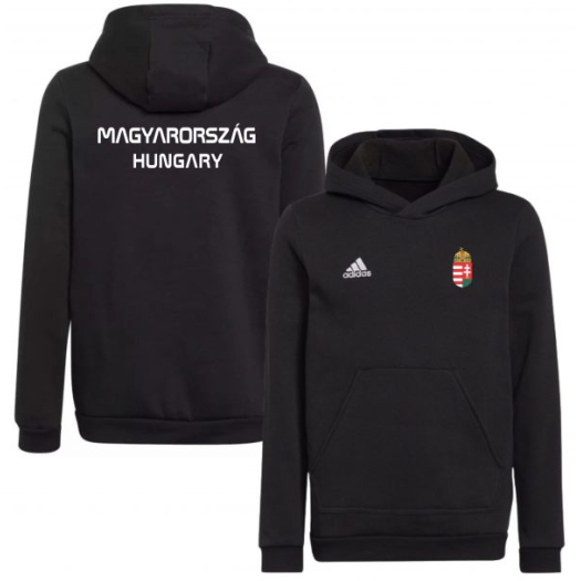 Adidas Magyar gyerek kapucnis pulóver fekete