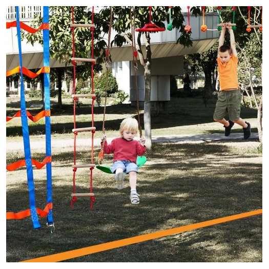 Ninja Warrior akadálypálya gyerekeknek, 15,24 m időjárásálló slackline-ok