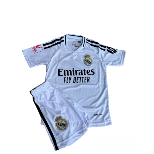 2024-es Real Madrid gyerek szurkolói mezgarnitúra Vini Jr. felirattal