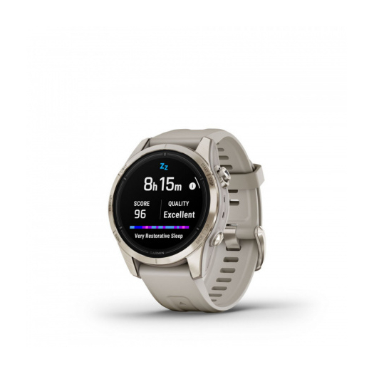 Garmin Epix Pro (Gen2) Sapphire 42mm Krémarany-homokkő szilikon szíjjal pulzusmérő óra