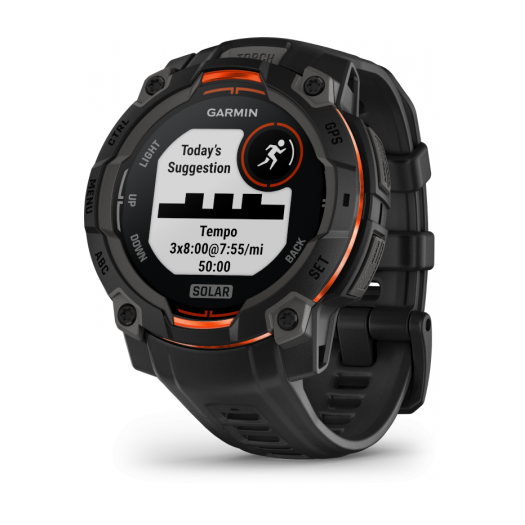 Garmin Instinct 3 45mm Solar, Black pulzusmérő óra