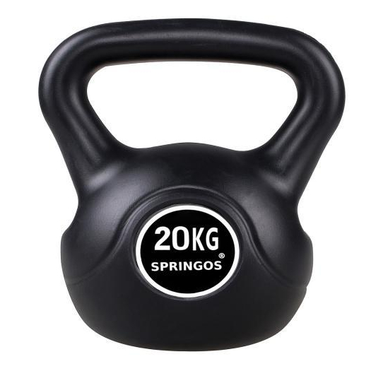 Füles súlyzó - Kettlebell, műanyag, 20 kg