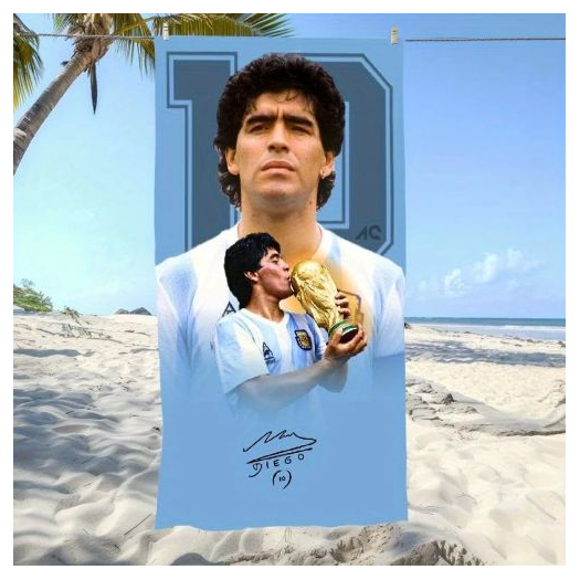 Maradona strandtörülköző 140x70 cm