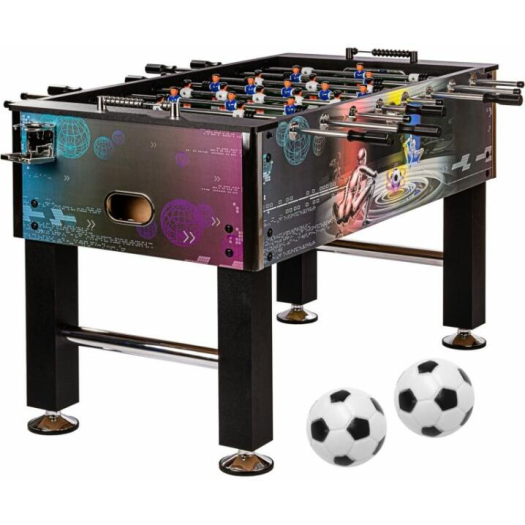 GamesPlanet® Csocsóasztal LEEDS 140 x 73 cm foci mintás