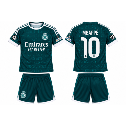 Real M 2026-27  váltó gyermek mezgarnitúra Mbappe felirattal
