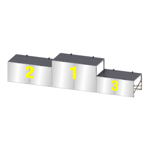 Eredményhirdető dobogó csapatoknak 296x52 cm