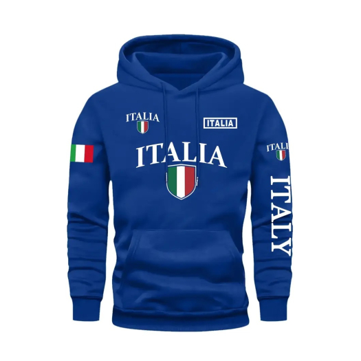 Italia kapucnis pulóver