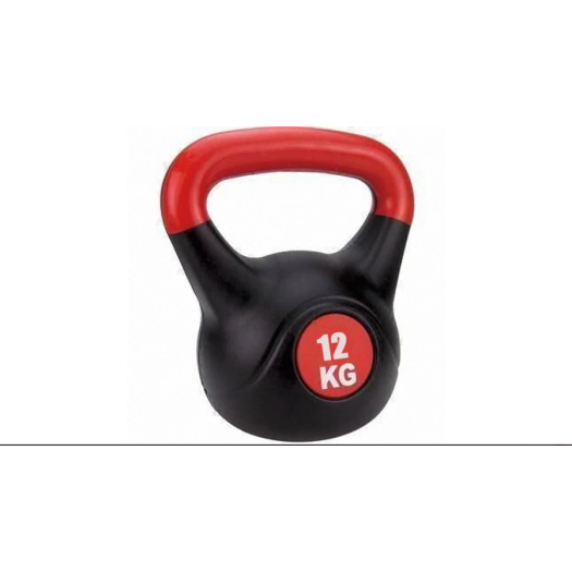 Füles súlyzó - Kettlebell, műanyag, 12 kg