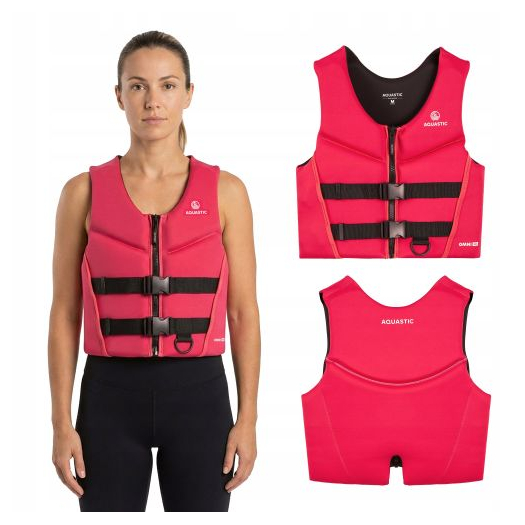 Biztonsági mellény AQUASTIC Omni 45N neoprén pink
