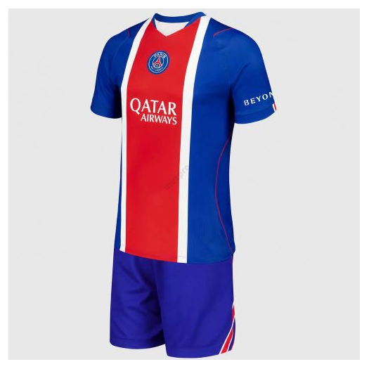 PSG 2026-27 gyermek mezgarnitúra Doué felirattal sportszár nélkül
