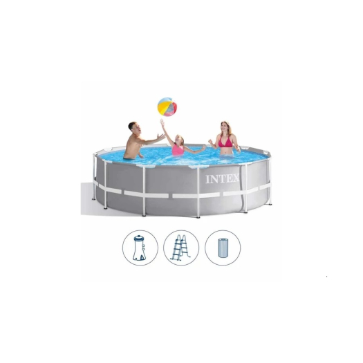 Vízforgatós medence szett, fémvázas 366 x 99 cm - INTEX PRISM FRAME POOL 26716