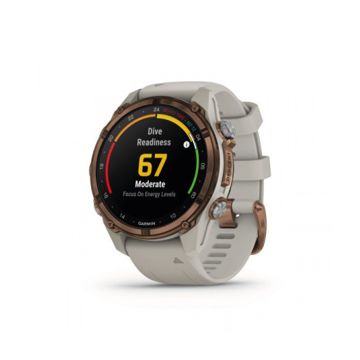 Garmin Descent™ Mk3i - 43mm Bronze PVD Titanium szilikon szíjjal pulzusmérő óra