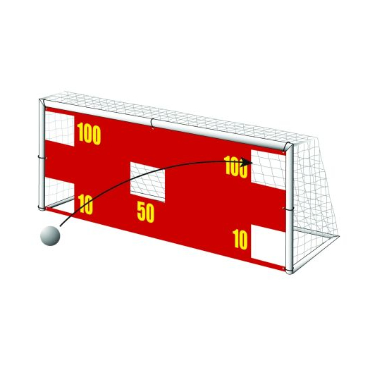 Célzóponyva  focikapura – 6x2 m, 4 célzónával