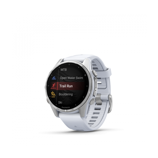 Garmin Fenix 8 Amoled 43mm Whitestone fehér szilikon szíjjal pulzusmérő óra