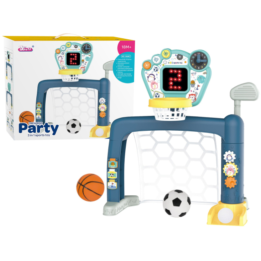 3 az 1-ben készlet kisgyermekeknek golf, kosárlabda,foci